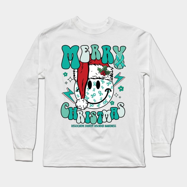 Dissociative Identity Disorder Awareness - santa hat merry christmas cure Long Sleeve T-Shirt by Gost